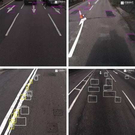 Signage, Cone, And Cracks Detected By Trained Ai Model